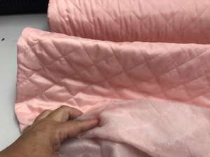 Fastvævet quiltet foer - lyserød 